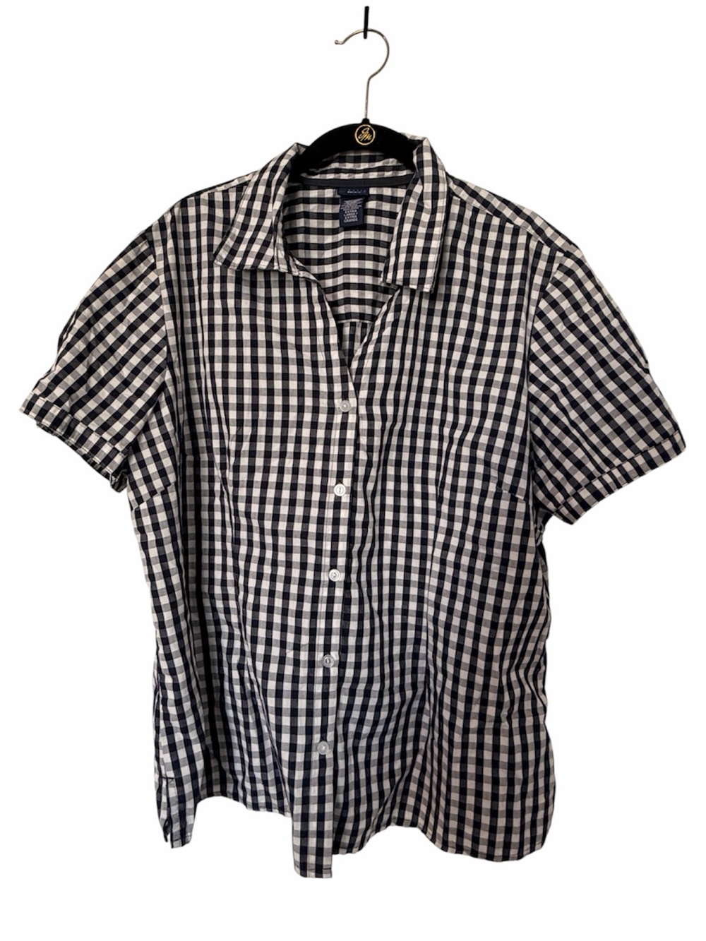 Classic women’s navy & White Short Sleeve Shirt